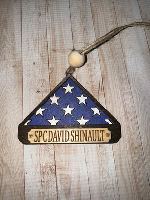 Custom Folded Flag Ornament