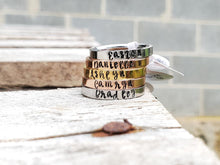 Load image into Gallery viewer, FLAT 3mm Handstamped Stacking Ring