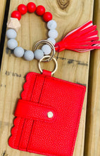 Load image into Gallery viewer, beaded wristlet keychain wallet