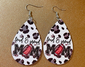 Loud And Proud Football Mom Earring