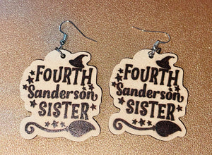 Fourth Sanderson Sister wood earring