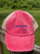 Load image into Gallery viewer, Lakewood Lancers Messy Bun Hat