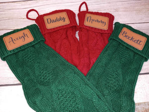 Knit Stocking With Name Patch