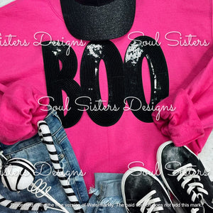 Sequins Boo Sweatshirt F252