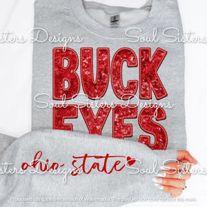 Faux sequin Buckeyes Sweatshirt