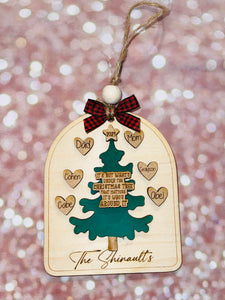 Family Ornament It's Not What's Under The Tree