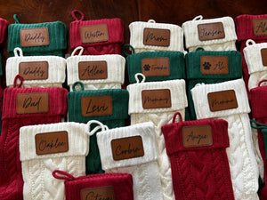 Knit Stocking With Name Patch