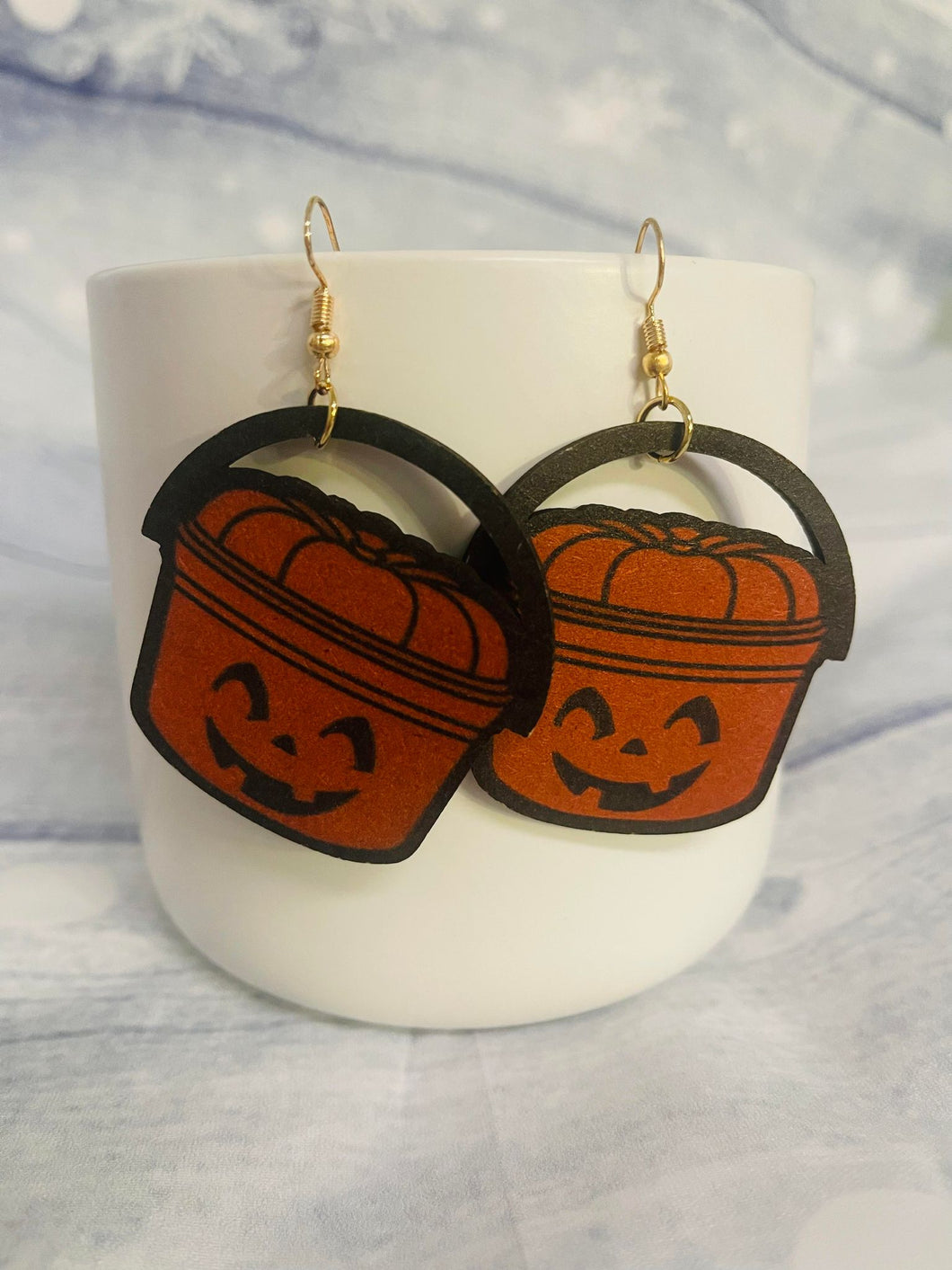 Pumpkin Bucket Earring