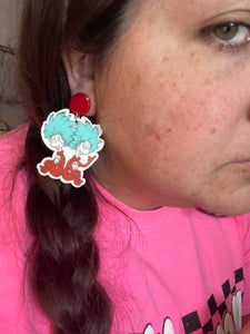 Thing 1 and Thing 2 Earring