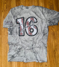 Load image into Gallery viewer, Baseball Softball number and name tee