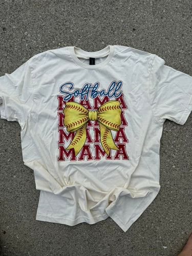 Softball Mama with Bow