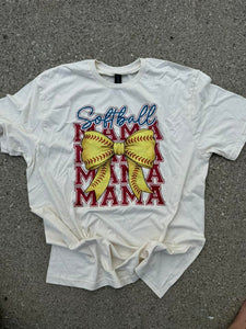 Softball Mama with Bow