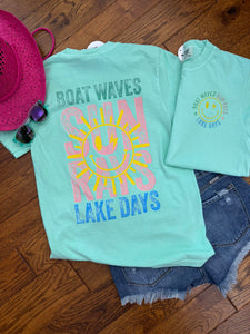 Boat waves, Sun Rays, Lake Days