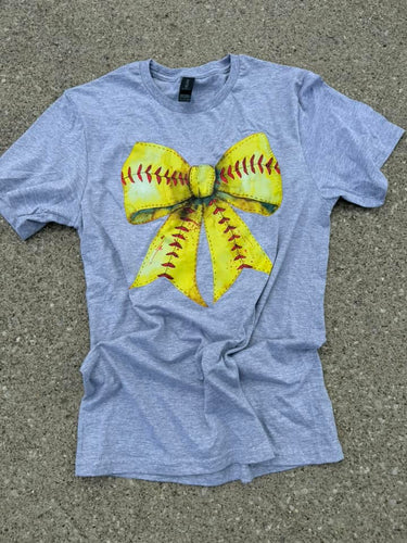 Softball Bow tee
