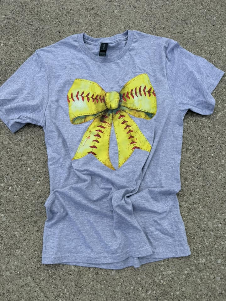 Softball Bow tee