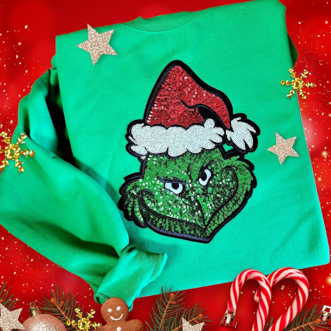 Real Sequin Green Man