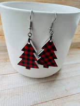 Load image into Gallery viewer, Christmas Tree Dangle Acrylic Earring