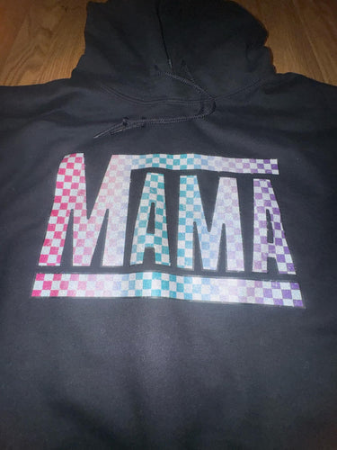 Checkered Glitter Mama M198