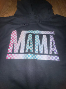 Checkered Glitter Mama M198