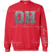 Load image into Gallery viewer, Team Mascot Faux sequin Crewneck Sweatshirt