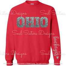 Load image into Gallery viewer, Team Mascot Faux sequin Crewneck Sweatshirt