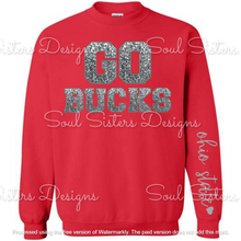 Load image into Gallery viewer, Team Mascot Faux sequin Crewneck Sweatshirt