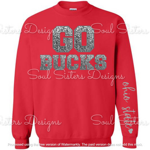 Team Mascot Faux sequin Crewneck Sweatshirt