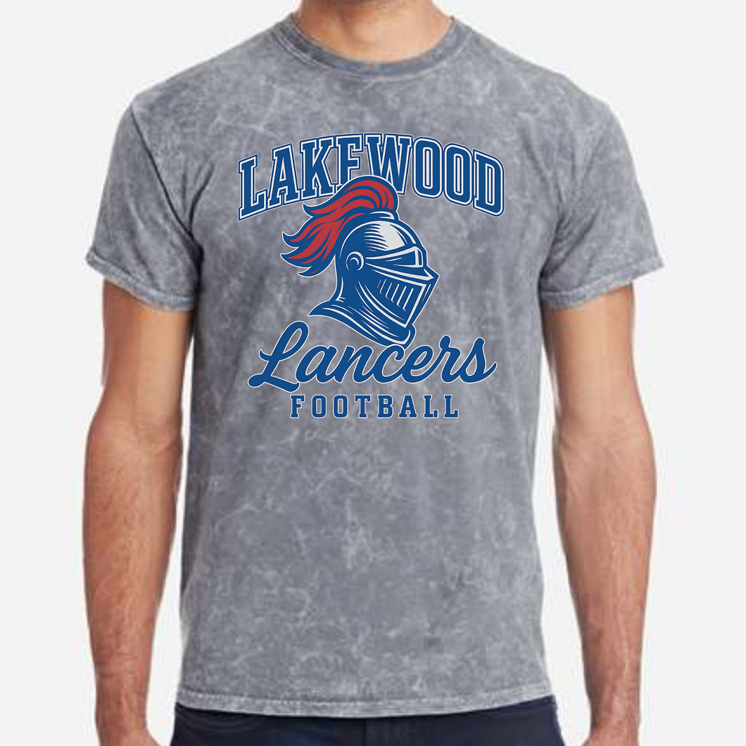 Lakewood Lancers Football red and blue ACID WASH TEE (this also looks great with the football removed)