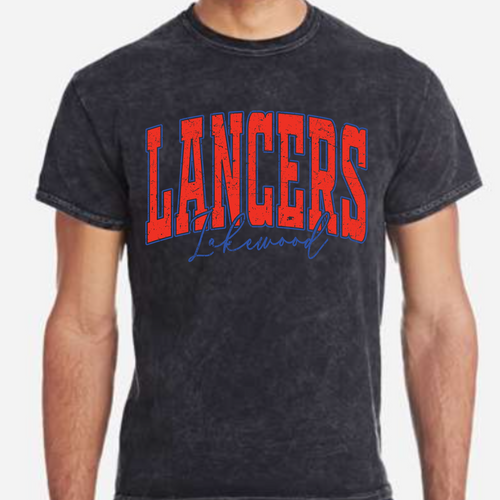 Lakewood Lancers Distressed Color Blast and Acid Wash