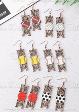 Load image into Gallery viewer, Sport Mom Earrings Leopard Dangle