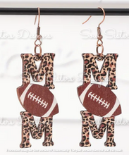 Load image into Gallery viewer, Sport Mom Earrings Leopard Dangle