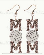 Load image into Gallery viewer, Sport Mom Earrings Leopard Dangle