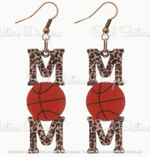 Load image into Gallery viewer, Sport Mom Earrings Leopard Dangle