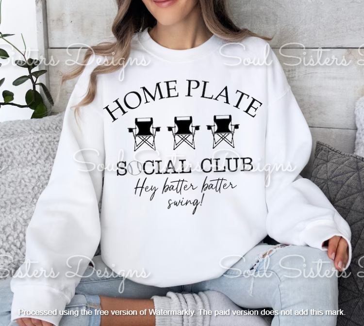 Home Plate Social Club Hey Batter Batter (OVERSIZED PRINT)