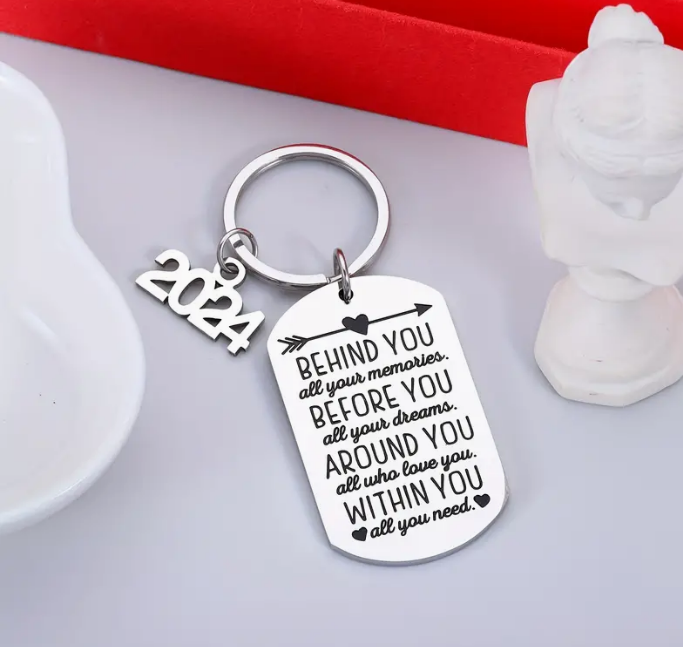 2024 Behind You Senior Graduation Keychain