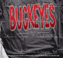 Load image into Gallery viewer, Buckeyes Faux Glitter