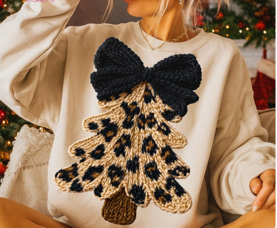 Faux Yarn leopard tree