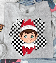 Load image into Gallery viewer, Pesky North Pole Friend with Chekered background