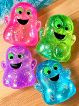 Load image into Gallery viewer, Mystery Halloween Happy Ghost Glitter Maltose Squishy