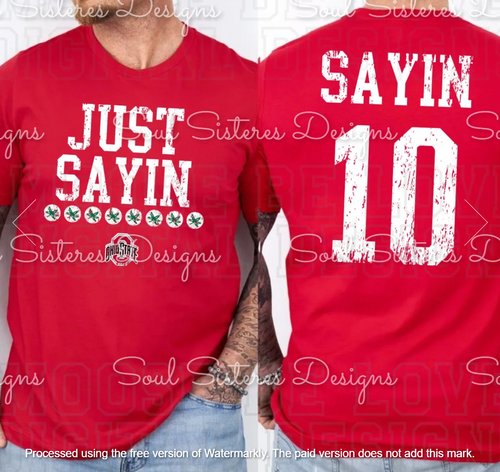 Just Sayin (front and back)