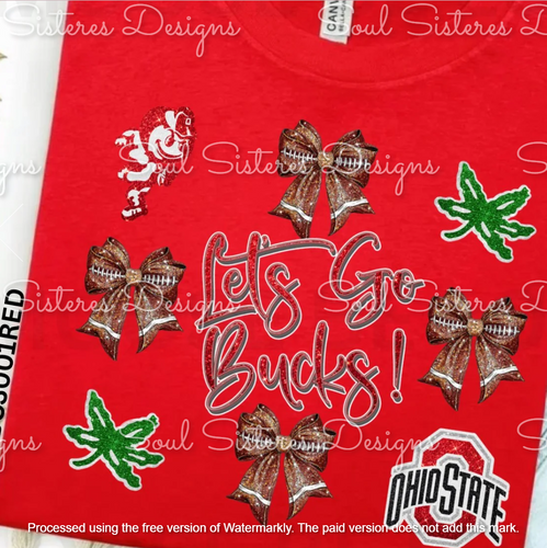 Let's Go Bucks (faux Glitter)