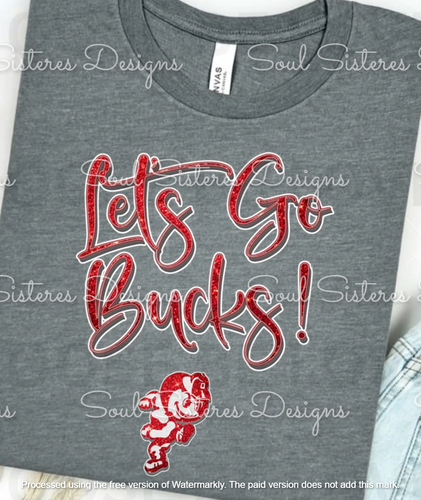 Let's Go Bucks (faux Glitter)