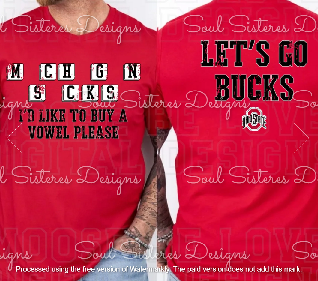 I's Like To Buy A Vowel (front and back)