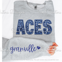 Load image into Gallery viewer, School Mascot Faux sequin Crewneck Sweatshirt