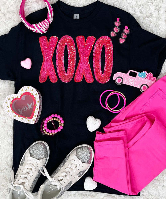 XOXO Faux Sequin