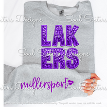 Load image into Gallery viewer, School Mascot Faux sequin Crewneck Sweatshirt