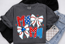 Load image into Gallery viewer, Baseball Bow Mama Nana Gigi Mimi (COMFORT COLOR PEPPER)