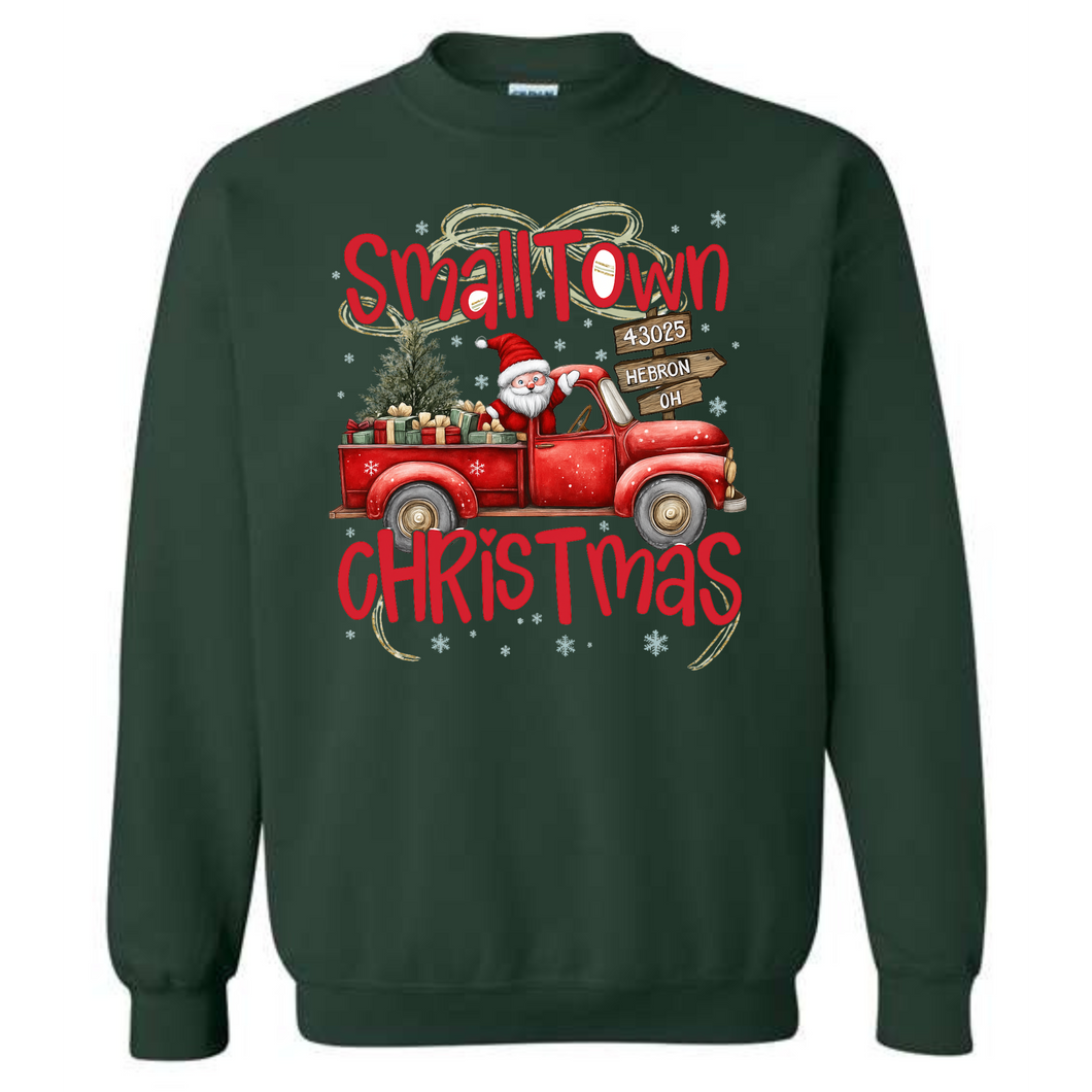 Christmas in a small town with Santa Hebron Ohio