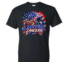 Load image into Gallery viewer, Lakewood Lancers American Flag Football and Helmet