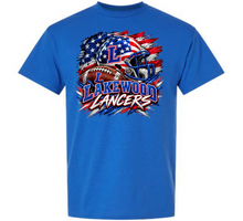 Load image into Gallery viewer, Lakewood Lancers American Flag Football and Helmet